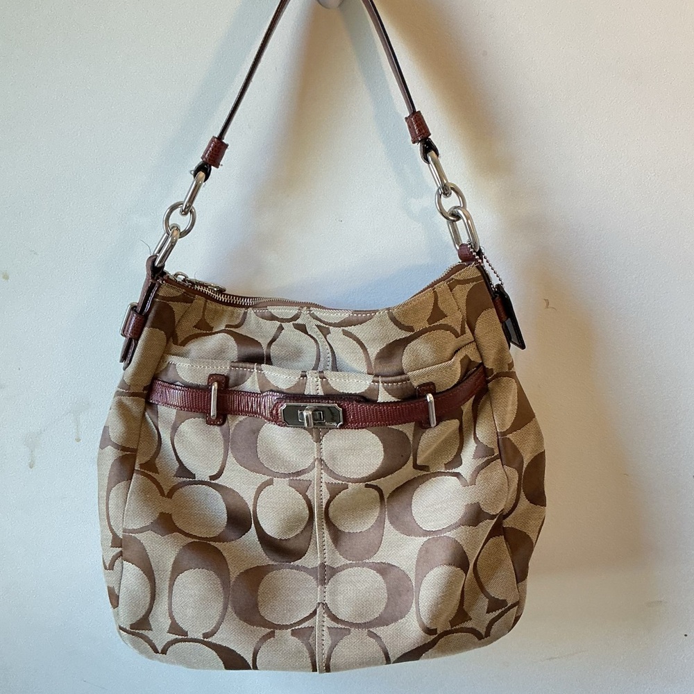Coach monogram shoulder bag